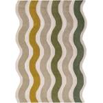 Flair Rugs Зелен/в естествен цвят ръчно изработен вълнен килим 160x230 cm Cascade Wool - Flair Rugs (503119382697)