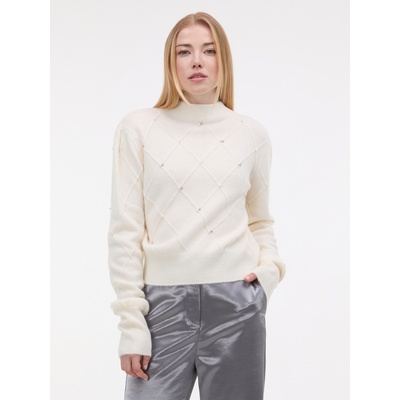 orsay Кремав дамски пуловер с апликация ORSAY Orsay | Byal Bezhov | ЖЕНИ | XS