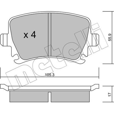 METELLI Sada brzdových platničiek kotúčovej brzdy 2205530