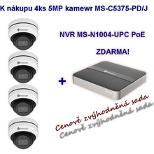 Milesight MS-N1004UPC + 4x MS-C5375-PD/J
