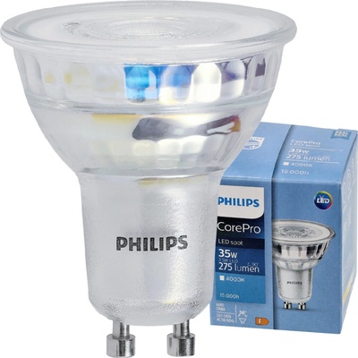 Philips LED žiarovka GU10 3,5 W 275Lm 36 ° neutrálna biela 4000K CorePro Premium