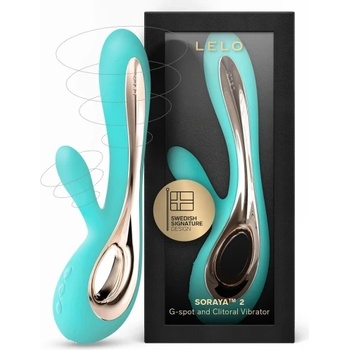 LELO Луксозен презаредим G-spot рабит вибратор от силикон Lelo Soraya 2 тюркоаз