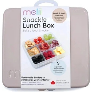 Melii Кутия за закуски Melii - Snackle Box, 9 отделения, бежов (ML24420)