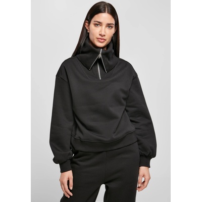 Urban Classics Дамски суичър в черно Urban Classics Oversized High Neck TroyerUB-TB4765-00007 - Черен, размер XS