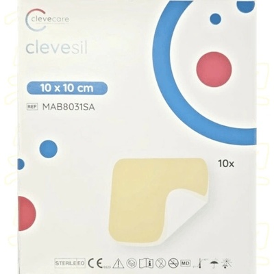 Clevecare Clevesil silik.pěnov.krytí 10 x 10 cm 10 ks