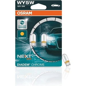 OSRAM 12V WY5W W2, 1x9, 5d 12V diadem chrome оранжева 2бр (870)