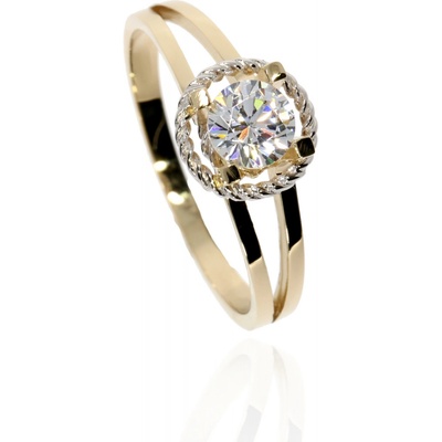 Zlatnictví Helios Kombinovaný zlatý prsten M783