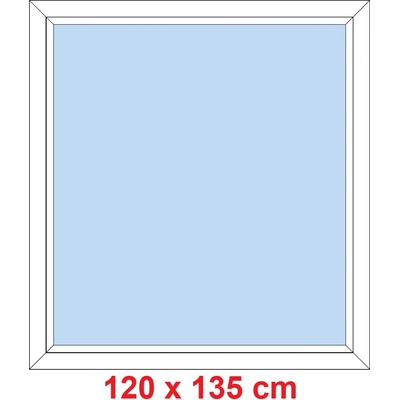 Soft Plastové okno 120x135 cm FIX neotevíravé Bílá
