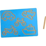 Viga Toys Тактилна дъска Viga Toys - Изписване контури на превозни средства (44700)