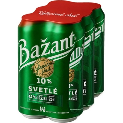 Zlatý Bažant pivo 10° 6 x 0,5 l (plech)