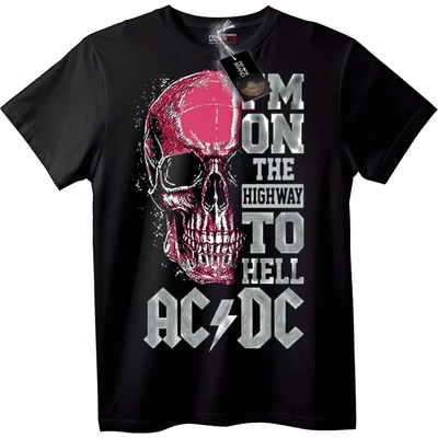 NOONEBRAND Тениска AC/DC Highway to Hell Череп - M, Black