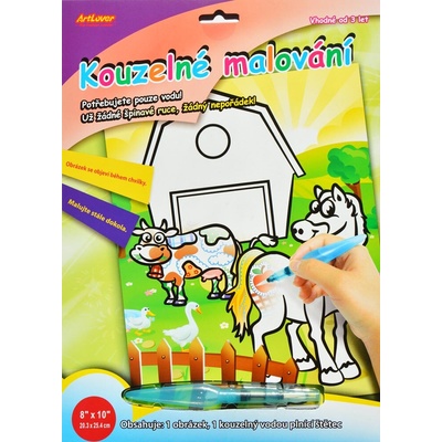 Kouzelné malování vodou ŠTĚTCEM NAPLNĚNÝM VODOU Auto