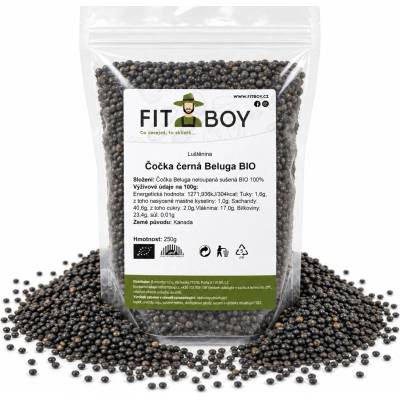 Fitboy Čočka černá Beluga BIO 250 g