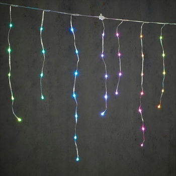 BigBuy Christmas LED světelné závěsy Icicle Multicolour 300 x 70 cm