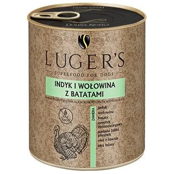 Luger’s Superfood Luger`s Adult Dog Turkey & Beef with Sweet potato - Консервирана храна за израснали кучета с пуешко и говеждо със сладък картоф 800 гр