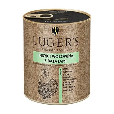 Luger’s Superfood Luger`s Adult Dog Turkey & Beef with Sweet potato - Консервирана храна за израснали кучета с пуешко и говеждо със сладък картоф 800 гр