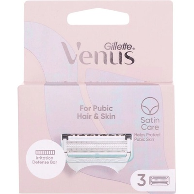 Gillette Venus Satin Care For Pubic Hair & Skin от Gillette за Жени Резервно ножче 3бр