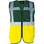 Korntex HI-VIS KXMF BERLIN / Светлоотразителна многофункционална жилетка - зелено/жълта S (76KXMFza801)