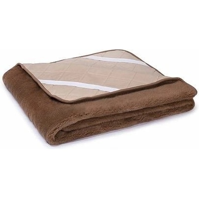 Vlnka Vlněné prostěradlo Merino s velbloudí vlnou a podšívkou hnědé 135x200