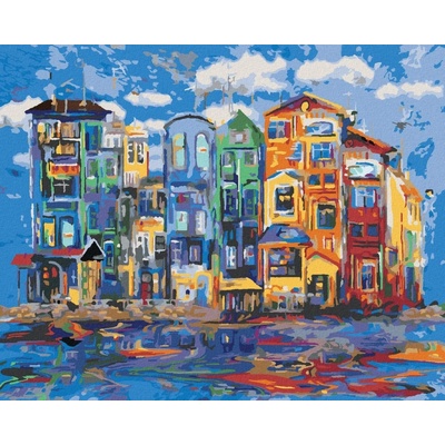 Zuty Malování Podle Čísel Amsterdam Po Dešti 80 x 100 Cm Plátno Rám