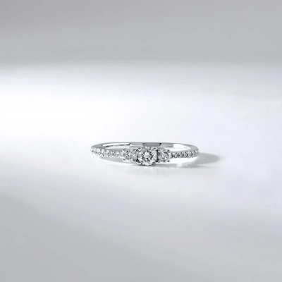 Lillian Vassago Zásnubní Prsten s brilianty bílé zlato LLV59 DR127W