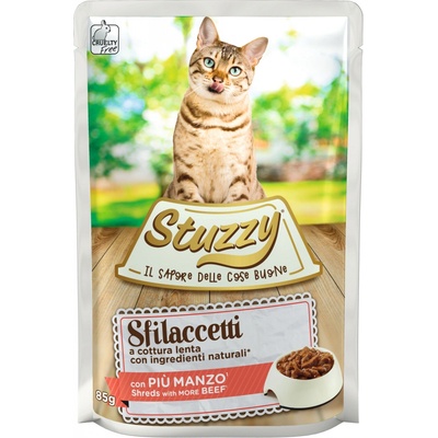 Stuzzy Cat Shreds trhané hovězí maso 85 g