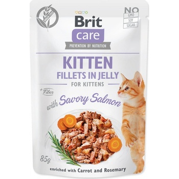 Brit Care Cat pro koťata filety z lososa v želé 85 g