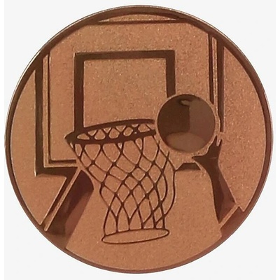 Basketbal Emblém Nálepka na trofej Ø 25 mm bronzová
