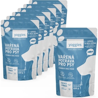 Yoggies losos a bílá ryba s chia semínky a kloubní výživou 7 x 650 g
