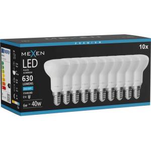 Mexen Nova 10x LED крушка E14, R50, 6W, Студена - 6500K, 630 lm - L103-E14-0665-01x10 (L103-E14-0665-01x10)