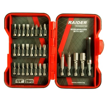Raider Power Tools Накрайници 1/4" 29 бр. комплект raider 157792