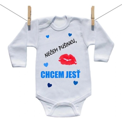 Boodyy Body s dlhým rukávom Nečem pušinku chcem jesť