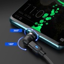 Platinium Magnetický nabíjací a dátový otočný 2 m čierny NYL599