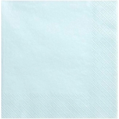 PartyDeco ubrousky papírové 3V SVĚTLE MODRÉ 33x33cm
