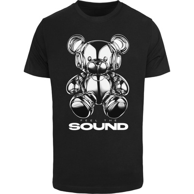 Mister Tee Тениска Feel The Sound Chrome Bear Tee black XXLUB-MT3712-00007 - Тъмносив, размер 4XL