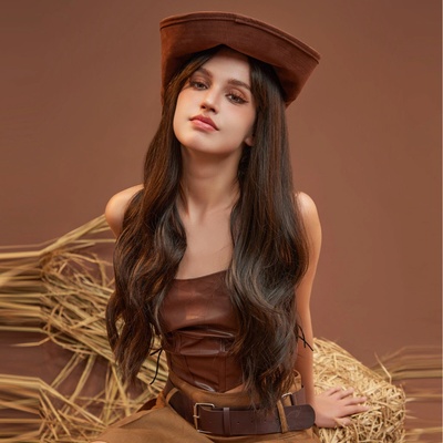 Sandra parochňa s ofinu čokoládovohnedá