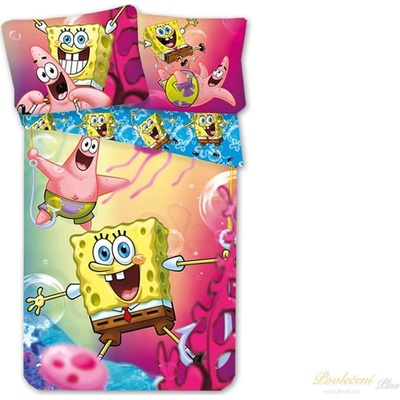 Jerry Fabrics Povlečení Sponge Bob blue 140x200 70x90