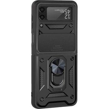GKK Калъф с Камера Предпазител за Samsung Z Flip 4, Kickstand Pro Case, Черен (5906688000031)