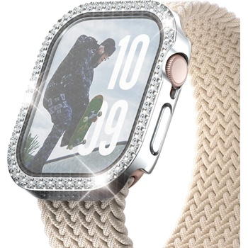 PanzerGlass Стъклен протектор за часовник PanzerGlass за Apple Watch 46 mm, Full Body - Bling Silver