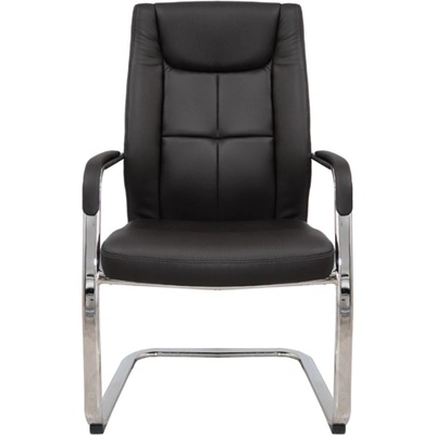 RFG Посетителски стол rfg bogart m, екокожа, черен, 2 броя в комплкет (on4010100242)