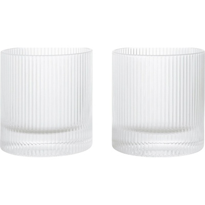 Ferm Living Sklenice Ripple Tumbler Clear čirá barva sklo 2 x 250 ml