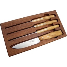 Lionsteel BOX with four steak knife Olive wood handle 9001S UL