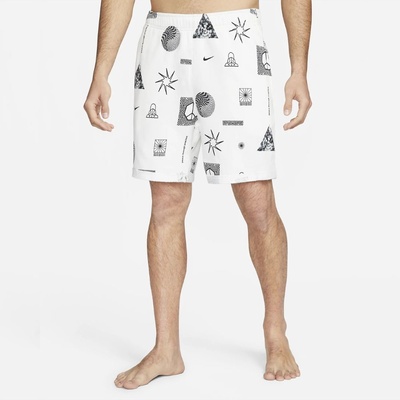 Nike kraťasy Yoga Therma-Fit Men´s Sail/Black Bledohnedá
