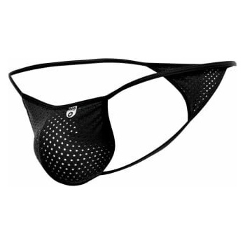 Mob black microfiber v-string