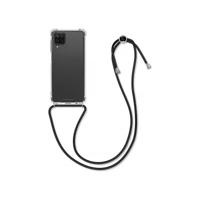 kwmobile Прозрачен калъф за Samsung Galaxy A12 - черен