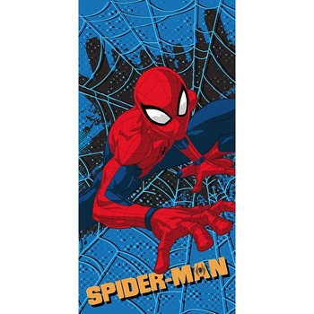 Jerry Fabrics Червено-синя детска кърпа от микрофибър 70x140 cm Spider-man - Jerry Fabrics (24TW169)