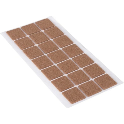 Walteco Filcové podložky 20x20mm, samolepící, hnědé, 50 ks , 85040 – Sleviste.cz