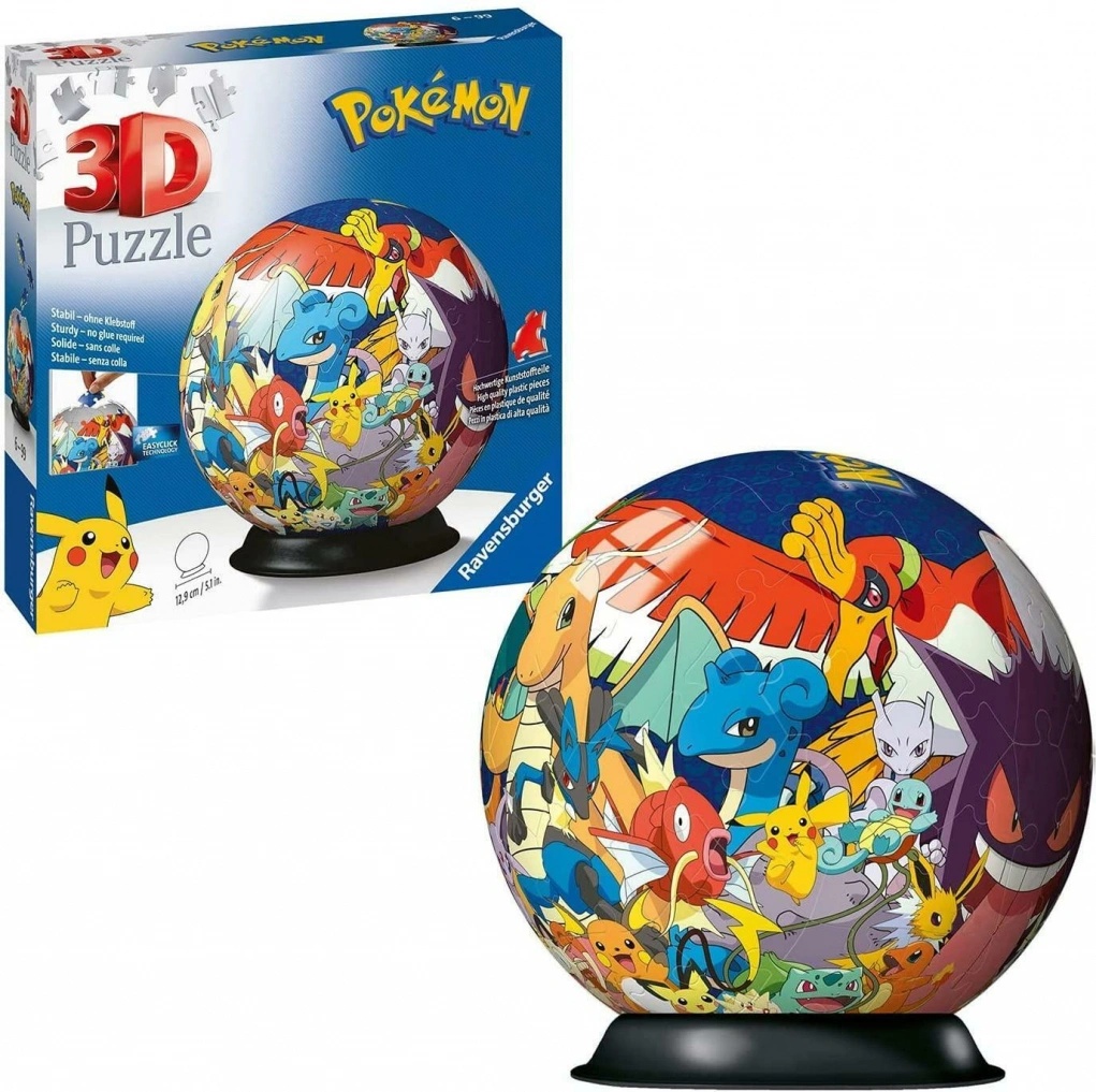 Tohle je absolutní vítěz srovnávacího testu - produkt Ravensburger 3D puzzleball Pokémon 72 ks