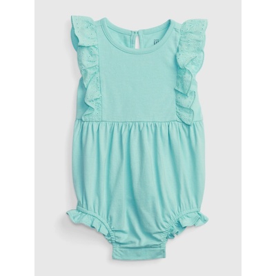 GAP Baby bavlnené body s volánikmi Modrá