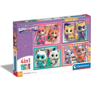 Clementoni 4 в 1 Пъзел Super Kitties